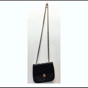 Bloomingdales | Black & Gold Quilted Chain Purse
